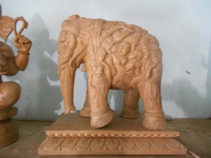 Manufacturers Exporters and Wholesale Suppliers of Wood Carving Kandarpa Elephant Jajpur Orissa